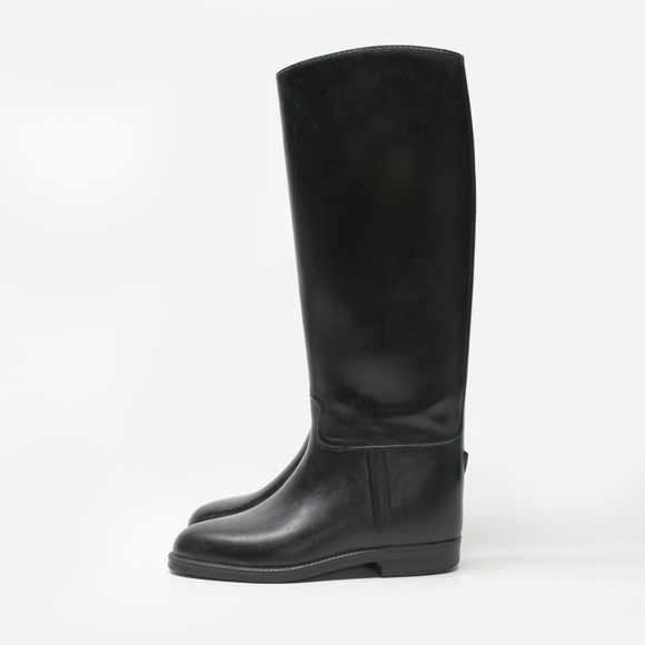 AIGLE Coupe Saumur Rubber Black Riding Boots - Picture 4 of 11